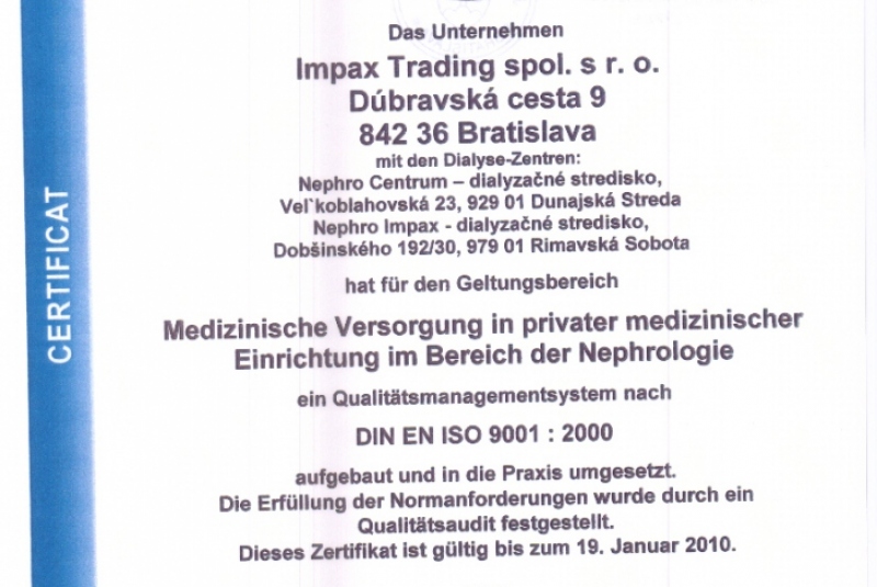 Novinky kongres / Certifikácia ISO 9001:2000